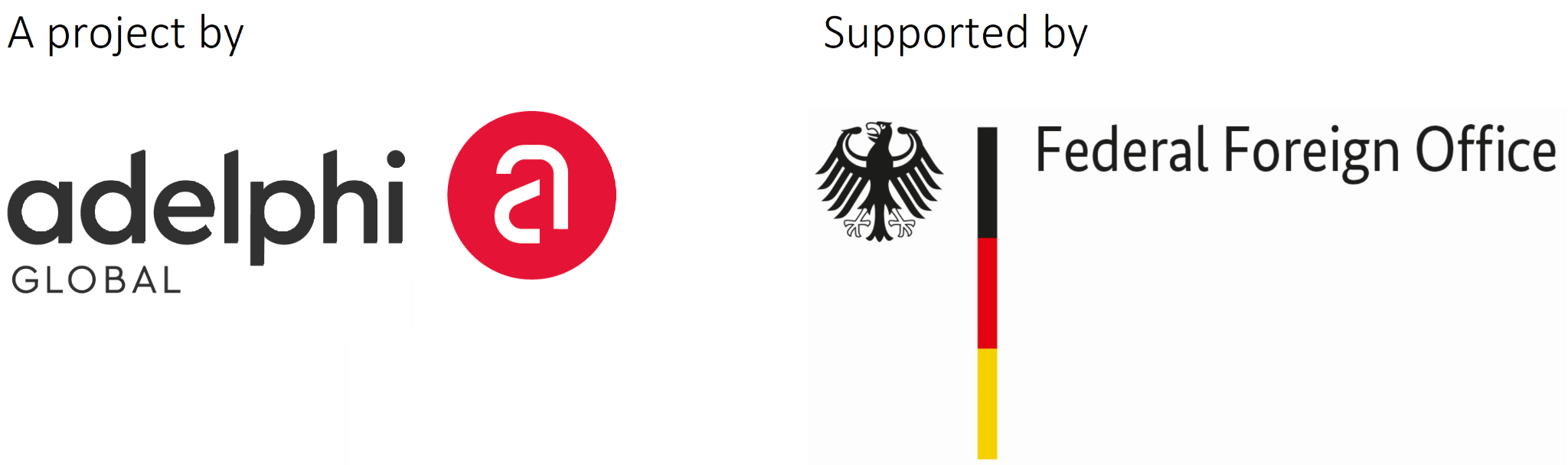 logos adelphi global and german federal foreign office
