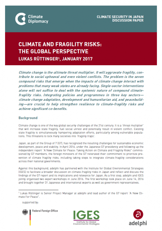 1 Climate change and Security in Japan - Global Climate Fragility Risks - English