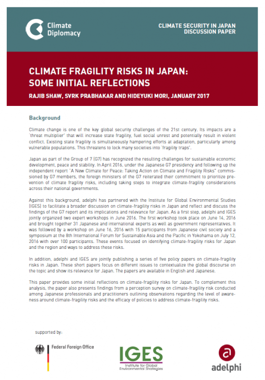 Climate Fragility Risks in Japan