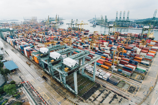 Port, cargo, ship, Singapore