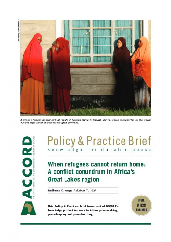 ACCORD Policy & Practice Brief on the refugee crisis in the Great Lakes Region of Africa