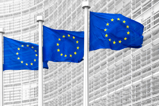 EU flags, shutterstock_548276977