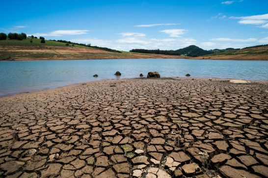 drought, dried up water body, landscape, Brazil, South America