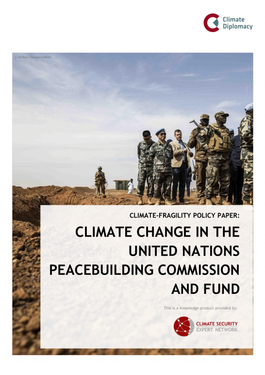 Climate Change in the UN Peacebuilding Commission and Fund Cover