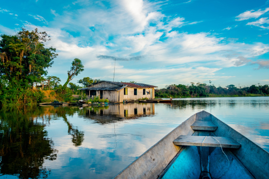 Amazon, Brazil, water, boat, house, South America