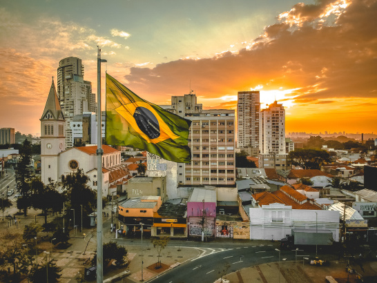 Brazil, flag, city, South America
