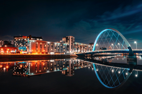 Glasgow, city, urban, COP26, night
