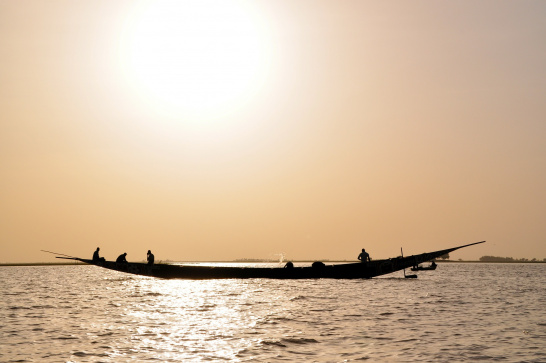 river, water, boat, niger, africa