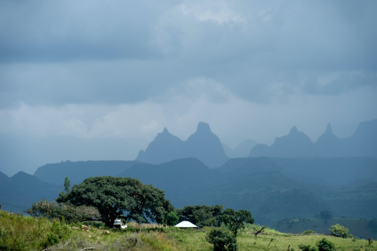 Ethiopia, landscape, mountains, field