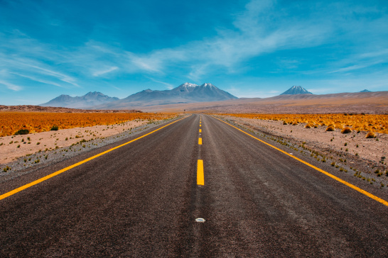 road, landscape, way ahead, desert