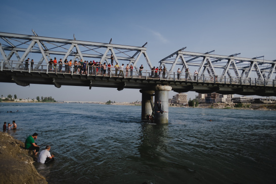 Tigris river, Mosul, Iraq, bridge