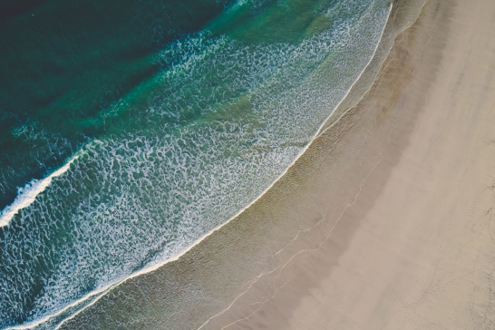 beach, bird's eye view, landscape, ocean, sea, water, wave