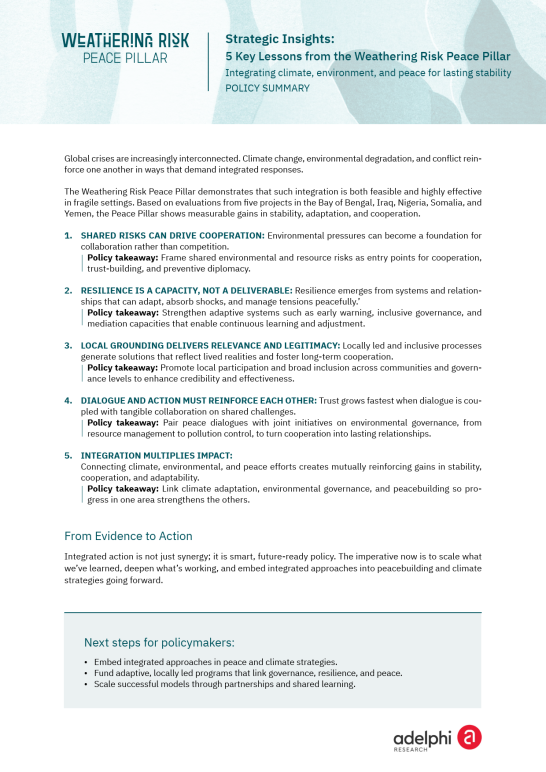 Policy Summary WR Peace Pillar