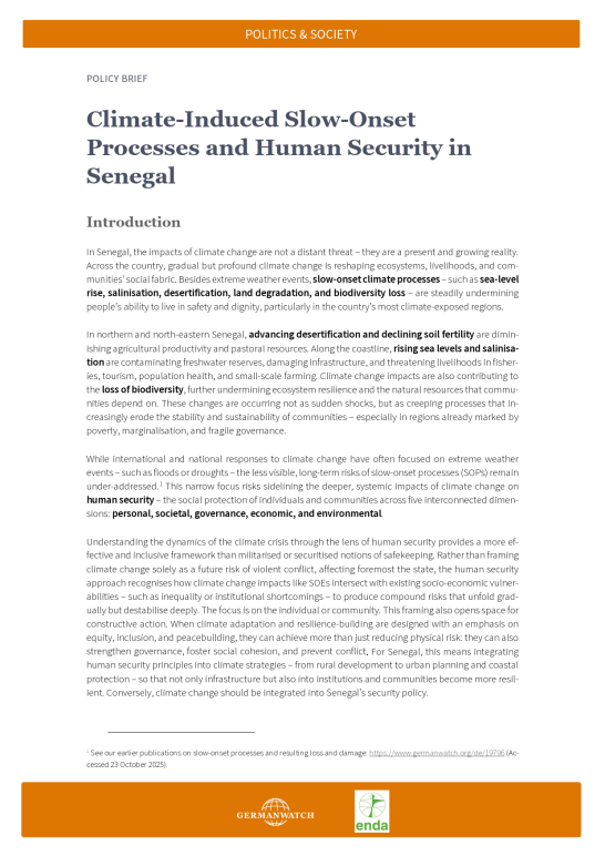 Policy brief SOE and Human Security Senegal
