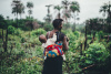 Sierra Leone, forest, woman, baby