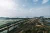 India, river, bridge, road, water