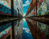 Graffiti, city, urban, flood