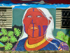 mural, indigenous, brazil, amazon