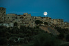 Syria, buildings, night, sky, moon, Middle East, MENA