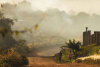 people, landscape, heat, fog, dust, Limpopo, South Africa, Africa